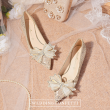 Load image into Gallery viewer, The Haren Wedding Bridal Champagne Gold Flats