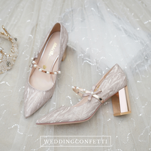 Load image into Gallery viewer, The Hiryu Wedding Bridal Champagne Gold/Silver Heels