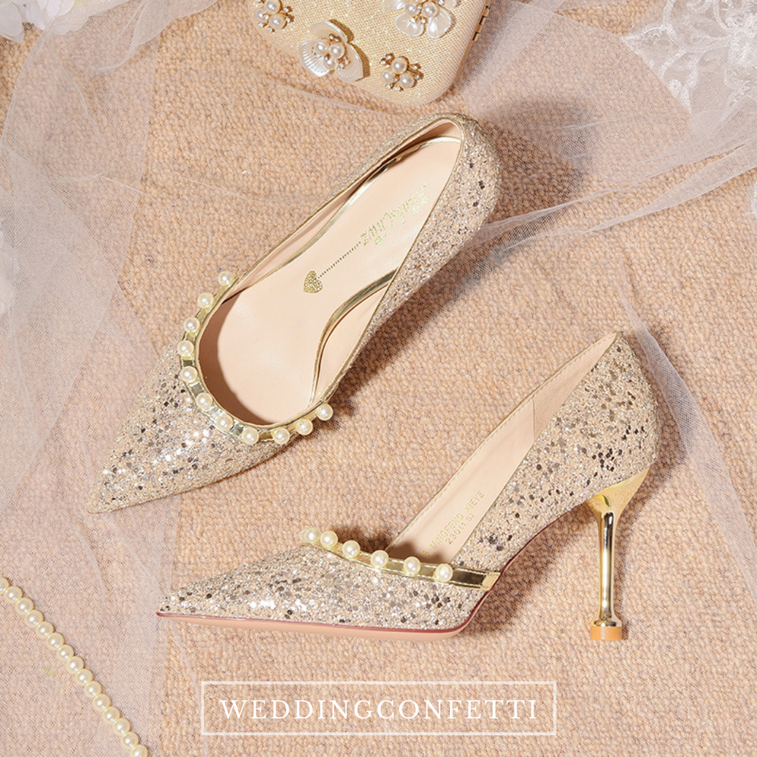 The Hira Wedding Bridal Champagne/Silver Heels