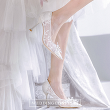 Load image into Gallery viewer, The Leily Grey Lace Heels