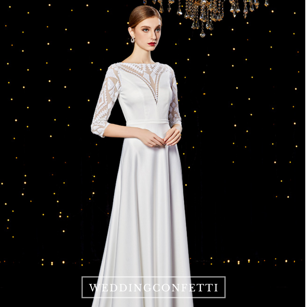 The Liselle Mother-Of-Bride Sleeved Gown (Available in 2 Colours)