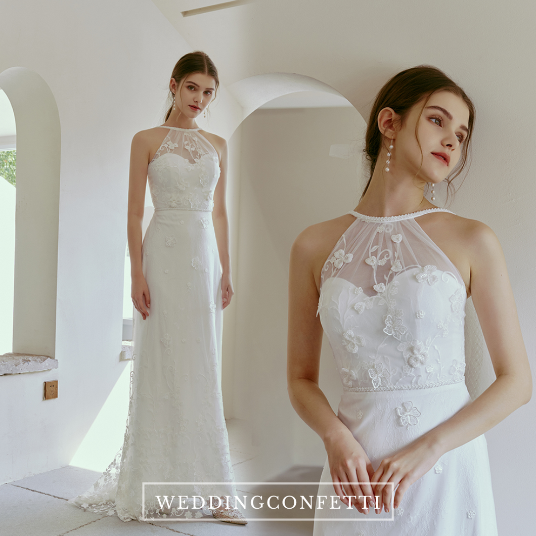 The Lorena Wedding Bridal Halter Gown