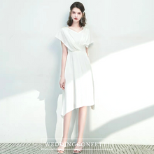 Load image into Gallery viewer, The Cordela White Short/Mid Length Dress