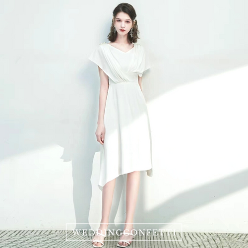 The Cordela White Short/Mid Length Dress