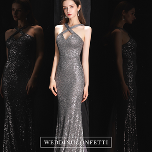 The Rhonda Halter Sequined Gown (Available in 2 Colours)