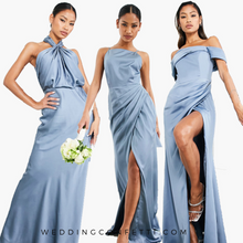 Load image into Gallery viewer, The Liana Bridesmaid Satin Series (Customisable)