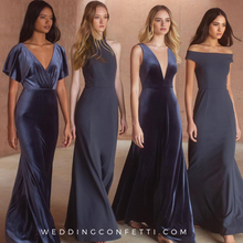 Load image into Gallery viewer, The Lechelle Bridesmaid Velvet/Stretched Satin Collection (Customisable)