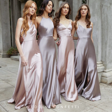 Load image into Gallery viewer, The Lorde Satin Bridesmaid Dress (4 Different Designs)