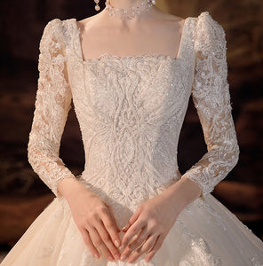 The Cladestine Wedding Bridal Mid Sleeves Gown