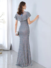 Load image into Gallery viewer, The Johanne Blue Glitter Mermaid Gown