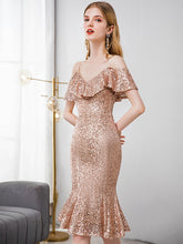 Load image into Gallery viewer, The Rachel Off Shoulder Champagne Gold Gown