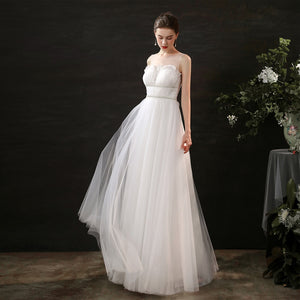 The Issey Wedding Bridal Illusion Sleeves Gown