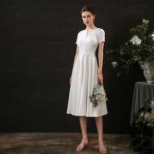 The Ristelle White Short Sleeve Dress