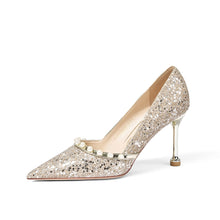 Load image into Gallery viewer, The Hira Wedding Bridal Champagne Heels