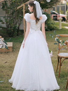 The Renelle Wedding Bridal Ruffled Sleeves Gown
