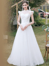Load image into Gallery viewer, The Renelle Wedding Bridal Ruffled Sleeves Gown