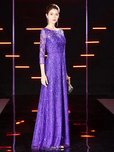 The Bevin Purple Mother-Of-Bride Gown