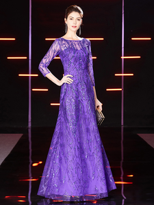 The Bevin Purple Mother-Of-Bride Gown
