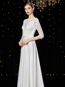 The Liselle Mother-Of-Bride Sleeved Gown (Available in 2 Colours)