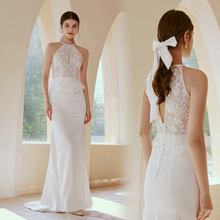 Load image into Gallery viewer, The Casey Wedding Bridal Halter Gown
