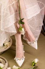 Load image into Gallery viewer, The Eloise White Floral Heels