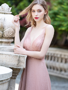 The Hyacinth Pink Sleeveless Gown