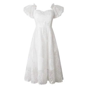 The Hyacinth White Puff Sleeves Bridgerton Inspired Dress