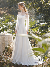 Load image into Gallery viewer, The Leticia Wedding Bridal Off Shoulder Long Sleeves Gown