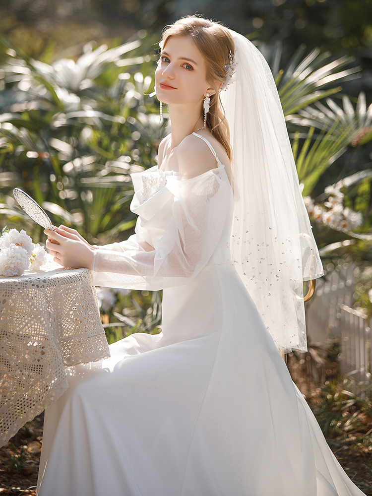 Raglan sleeve 2025 wedding dress