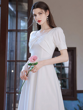 Load image into Gallery viewer, The Oriana White Short Sleeves Dress