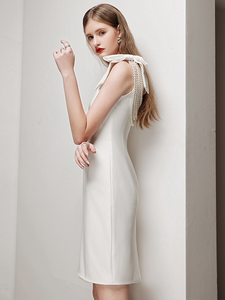 The Estee White Sleeveless Dress