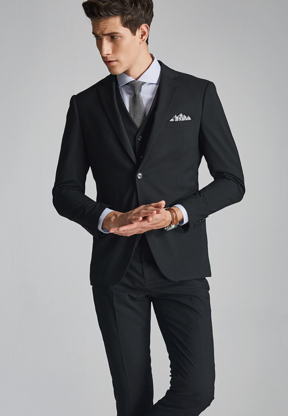 Mens black 2025 suit vest