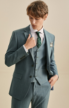 Load image into Gallery viewer, Clementine Groom Teal Green Suit, Vest, Pants (3 Piece)