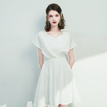 Load image into Gallery viewer, The Cordela White Short/Mid Length Dress