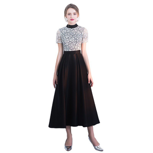 The Sophielle Black Lace Short Sleeves Gown (Available in 2 Designs)