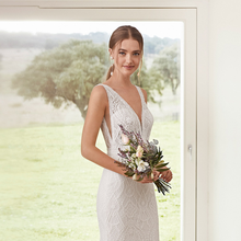 Load image into Gallery viewer, The Carleigh Wedding Bridal Sleeveless Lace Gown