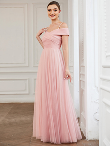 The Carnation Pink Off Shoulder Dress