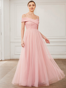 The Carnation Pink Off Shoulder Dress