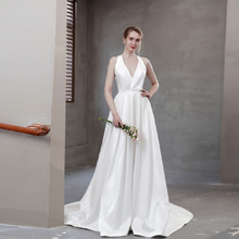 Load image into Gallery viewer, The Gretchen Wedding Bridal Halter Gown