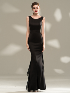 The Rhea Black Sleeveless Dress