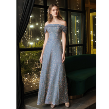Load image into Gallery viewer, The Perae Sequined Off Shoulder Gown