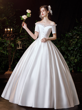 Load image into Gallery viewer, The Lercinda Wedding Bridal Short Sleeve Gown