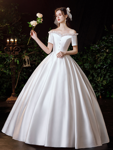 The Lercinda Wedding Bridal Short Sleeve Gown