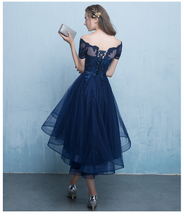 Load image into Gallery viewer, The Riley Off Shoulder Cocktail High Low Dress (Available in 5 Colours)