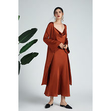 Load image into Gallery viewer, The Fernanda Satin Dress (With Drape)