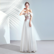 Load image into Gallery viewer, The Keira White Off Shoulder Tulle Gown